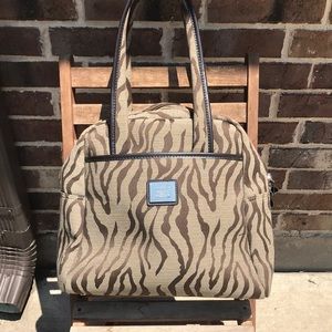 Animal print overnight bag